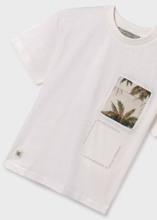 MAYORAL lühikeste varrukatega t-särk 7A, kreemi värv, 6028-50 