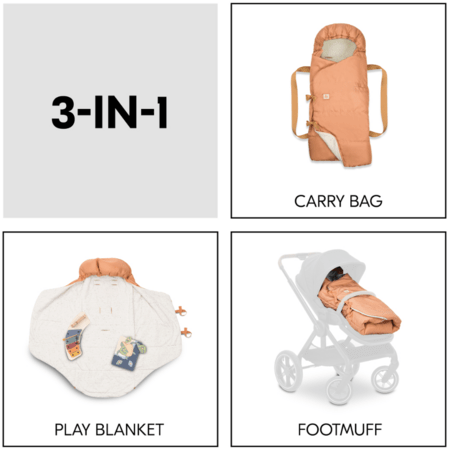 HAUCK magamiskott 3in1 CARRY N PLAY, Dots cork, 530078 