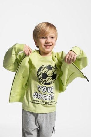 COCCODRILLO lühikeste varrukatega särk MONOCHROME BOY KIDS, roheline, WC5143204MBK-030-122, 122 cm 