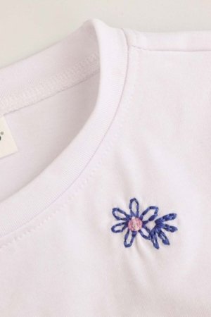 COCCODRILLO lühikeste varrukatega särk FLOWER PARADISE GIRL KIDS, valge, WC5143204FGK-001-122, 122 cm 