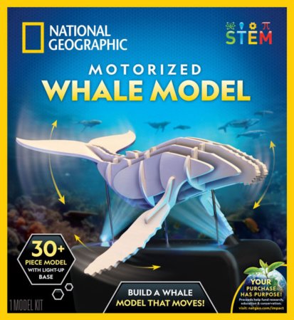 NATIONAL GEOGRAPHIC interaktiivne 3D pusle Motorized Whale Model, RTMPZWHALE