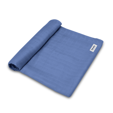 LIONELO mähkimistekk, Blue denim, LO-BAMBOO SWADDLE 