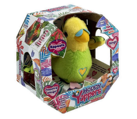 HAPPY YAPPERS interaktiivne pehme lind Mehhiko Aratinga, 9405 