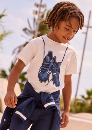 MAYORAL lühikeste varrukatega t-särk, cream, 3.075-74, 128  cm 