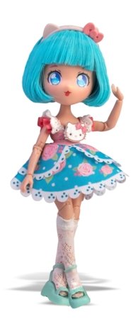4SF manga stiilis nukk lillade juustega Hello Kitty 19,5 cm, HKTF0100 