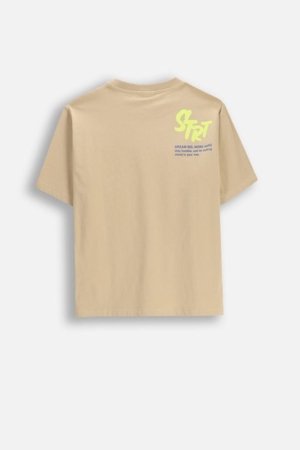 COCCODRILLO lühikeste varrukatega t-särk, beež, WC6143204NBJ-002-164, 164 cm 