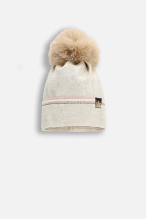 COCCODRILLO müts ACCESSORIES WINTER GIRL, kreemjas, cm 