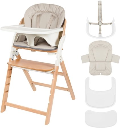 LIONELO söötmistool MEGAN, White wood 