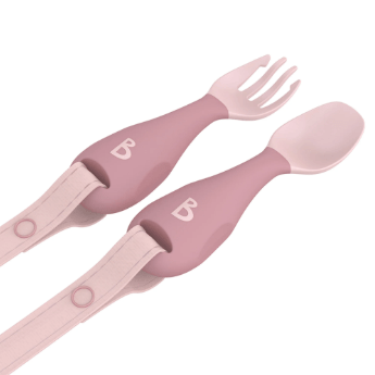 BIBADO Handi põllele kinnitatavad söögiriistad, 2 tk, blush, BIB224R 