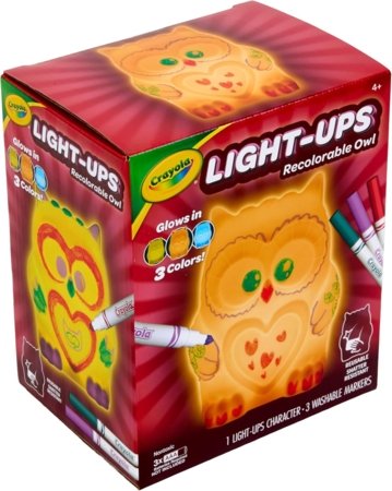 CRAYOLA värvitav valguslamp Light-Ups Öökull, 74-7850 
