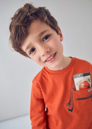 MAYORAL pikkade varrukatega t-särk, orange, 4.078-88, 10 cm 