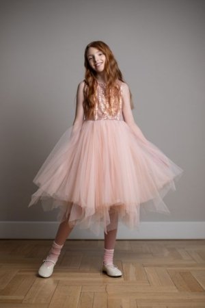 COCCODRILLO varrukateta kleit, roosa, suurus 