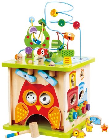 HAPE värviline mängukuubik Metsaloom, E8341 