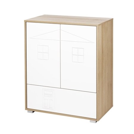 LITTLE SKY by KLUPŚ komood IDA, White/Beech 