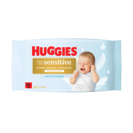 HUGGIES niisked salvrätikud PURE EXTRA CARE SENSITIVE PF, 48 tk., 2437117 