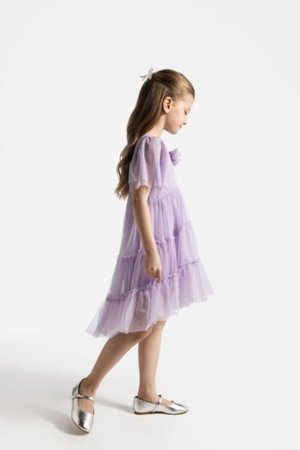COCCODRILLO lühikeste varrukatega kleit ELEGANT JUNIOR GIRL, lilla, WC5128209EJG-016-164, 164 cm 