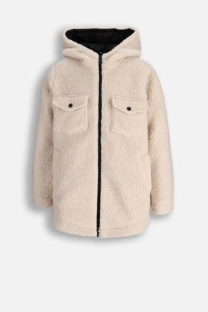 COCCODRILLO karusnahast mantel OUTERWEAR GIRL JUNIOR, kreemjas, ZC5153102OGJ-003-164, 164 cm 