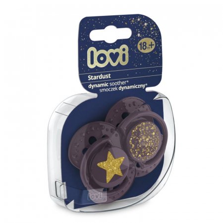 LOVI rõngaslutt silikoon STARDUST, 18m+, 2 tk, violet, 22/895_violet 22/895_violet