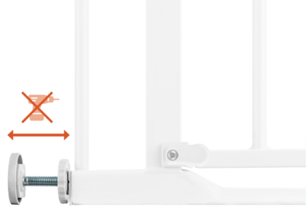 HAUCK turvavärav CLEAR STEP 2 +9 cm., White, 597545 