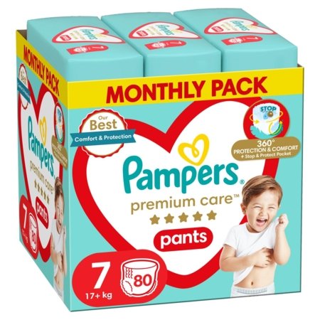 PAMPERS püksmähkmed Premium Care, 7 suurus 15+kg, 80 tk, 80778798 