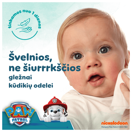 PAMPERS niisked salvrätikud HARMONIE AQUA PAW PATROL, 3x48 tk. 