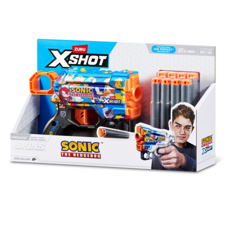 XSHOT mängupüstol Sonic The Hedgehog 8tk, assortii, 36679 