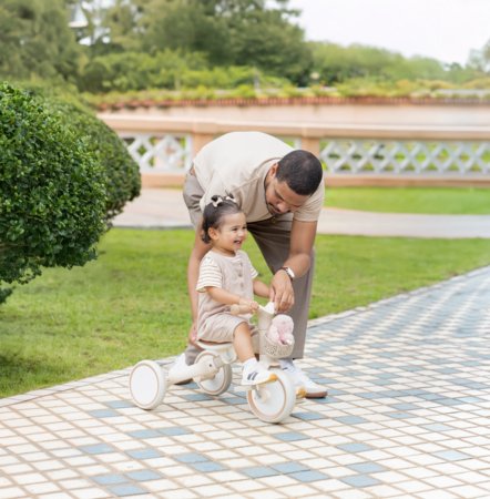 GLOBBER õppekolmerattaline Learning Trike 3in1 Plus, kookospähkli, 738-466 