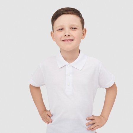 MAMAJUM lühikeste varrukatega polo särk, 10-000071,valged, 140/146 
