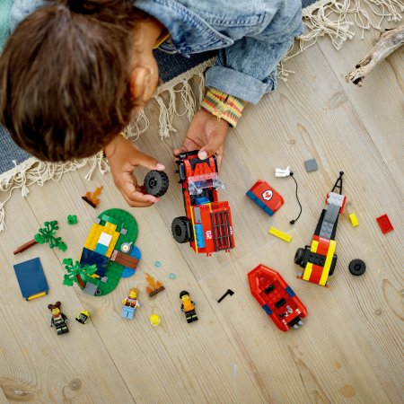 60412 LEGO® City 4x4 Tuletõrjeauto Koos Päästepaadiga 