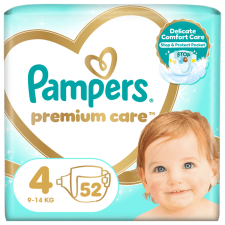 PAMPERS Premium Care teipmähkmed, suurus 4, 9-14kg 52 tk, 81765775 