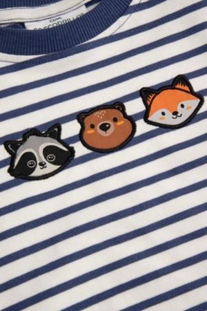 COCCODRILLO t-särk FOREST FRIENDS BOY NEWBORN, värv, ZC5143102FBN-022-080, 80 cm 