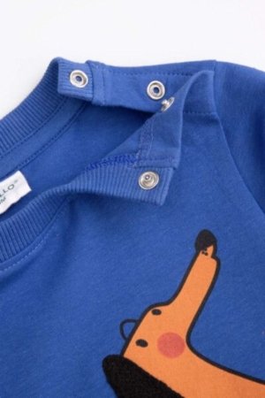 COCCODRILLO t-shirt BETWEEN FRIENDS BOY NEWBORN, cobalt, ZC4143102BBN-032-086, 86 cm 