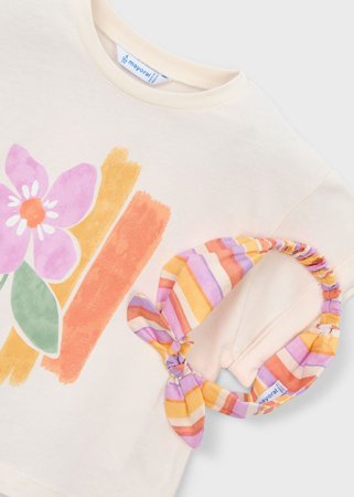 MAYORAL lühikeste varrukatega t-särk +peapael, bone, 3.010-94, 116  cm 