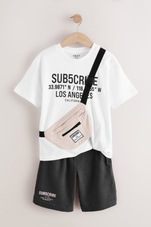 NEXT lühikeste varrukatega t-särk, lühikesed püksid ja käekott, AG3518 140