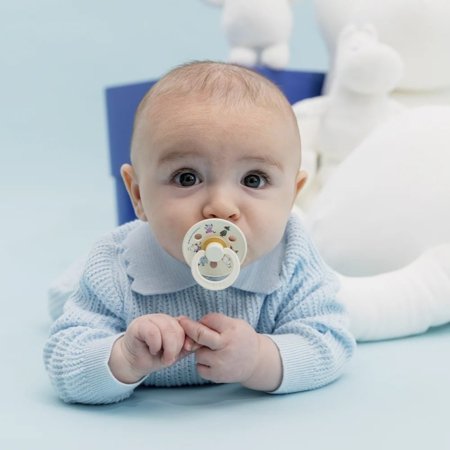 BIBS x Moomin lutid COLOUR ROUND, 6-18k, 2 tk, Friends ivory mix 