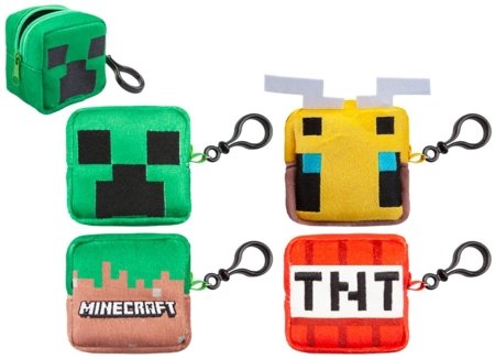 MINECRAFT pehme mänguasi Coin Purse 8cm. assortii, 466019 