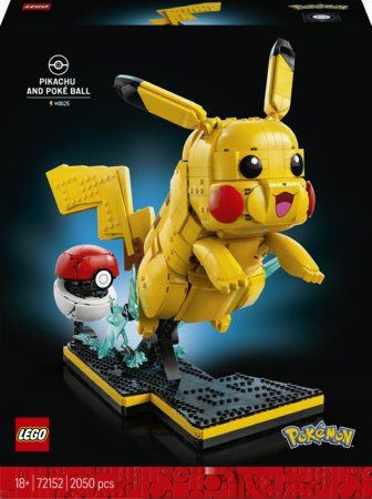 72152 LEGO® Pokémon™ Pikachu ja Poképall 