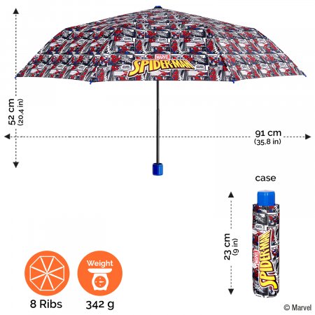 PERLETTI mini vihmavari Spiderman 50/8, 75389 75389