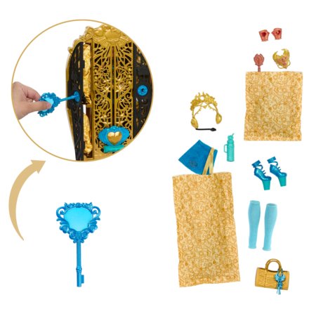 MONSTER HIGH müstiliste koletiste kirstukapi üllatusnukk Cleo, HXH86 