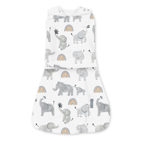 INGENUITY mähkimistekk SWADDLEME Happy Elephant, 3 - 6 kuud, WHITE, 17388 