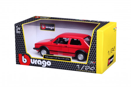 BBURAGO 1:24 auto mudel 1979 Volkswagen Golf MK1 GTI, 18-21089RD 18-21089