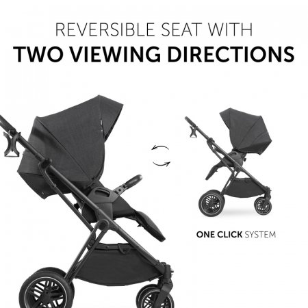 HAUCK jalutuskäru VISION X SET 2in1, Melange Black, 165232 165232