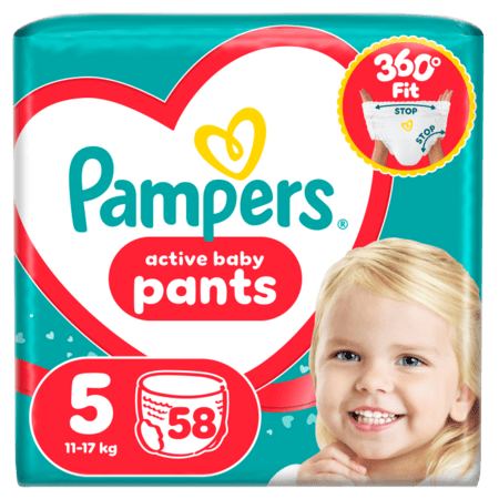 PAMPERS püksmähkmed Pants, 5 suurus, 11-17kg, 58 tk., 80894800 
