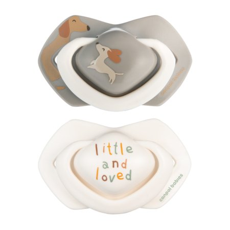 CANPOL BABIES silikoonist sümmeetrilised lutid Light Touch DOGS, 0-6m,  2 tk.,  22/670 