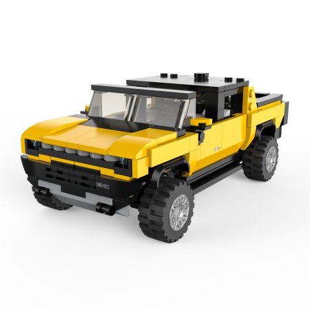 RASTAR 1:30 kokkupandav auto mudel Hummer EV, assort., oranz/kollane, 454 parts, 93700 