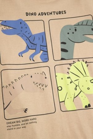 COCCODRILLO lühikeste varrukatega t-särk, beež, cm 