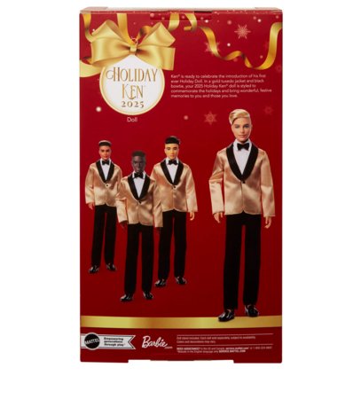 BARBIE Ken pidulik jõulunukk 2025, JGK55 