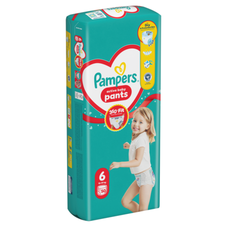 PAMPERS püksmähkmed Pants, 6 suurus, 13-19kg, 50 tk., 80894801 