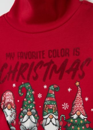 OVS Pikkade varrukatega ja kõrge kraega T-särk, punased, 140 cm, 002161180 