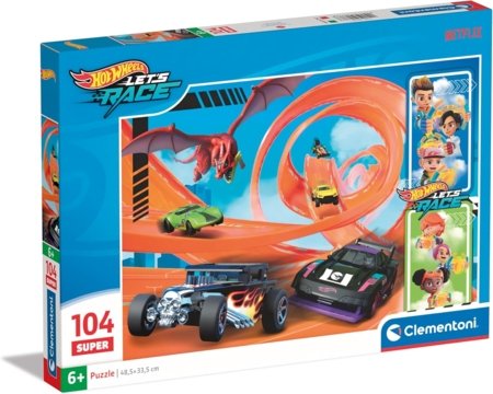 CLEMENTONI HOTWHEELS pusle 104 tk., 25776 